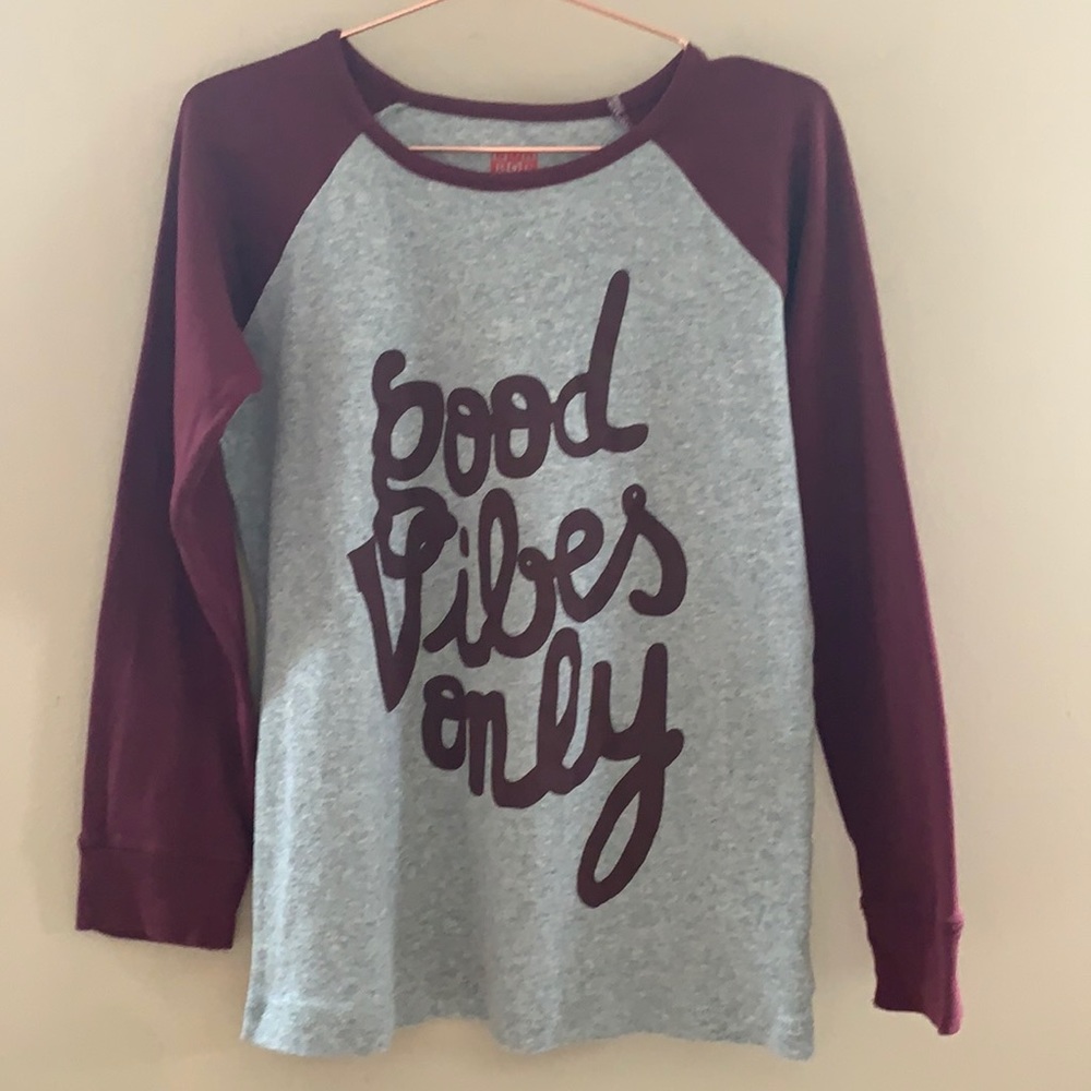 Boys Good Vibes Only Bon Bon ringer tee sz 10